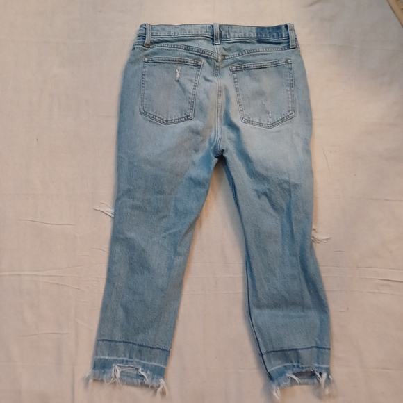 Abercrombie & Fitch The Mom High Rise Cropped Jeans Women's Size 12/Waist 31 - Picture 6 of 9
